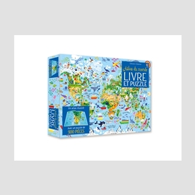 Atlas du monde livre et puzzle(coffret)