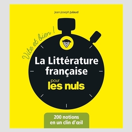 Litterature francaise pour les nuls (la)