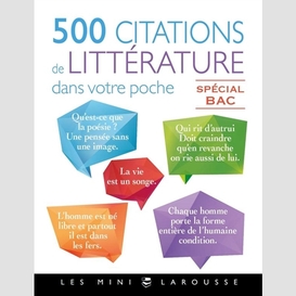 500 citations de litterature dans poche