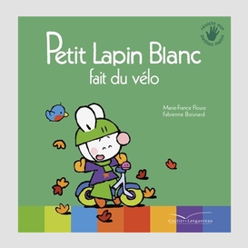 Petitt lapin blanc fait du velo