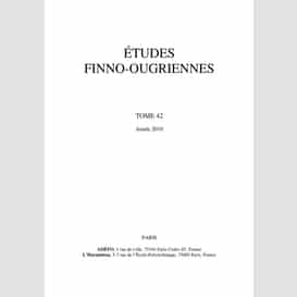 Etudes finno-ougriennes