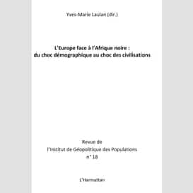 L'europe face à l'afrique noire : du choc démographique au choc des civilisations