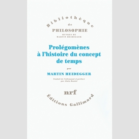 Prolegomene a l'histoire du concept de t