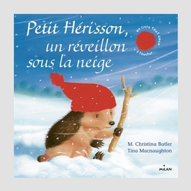 Petit herisson un reveillon sous la neig