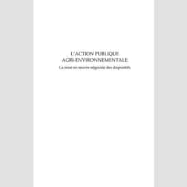 L'action publique agri-environnementale