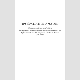 Epistémologie de la morale