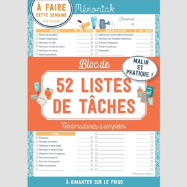 Bloc 52 listes de taches