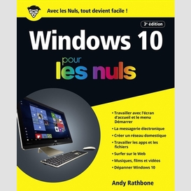 Windows 10 pour les nuls