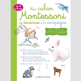 Cahier montessori de vacances campagne