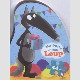 Boite puzzle loup anniversaire