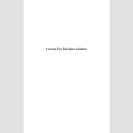 Carnets d'un européen solidaire tome 1