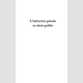 L'infraction pénale en droit public