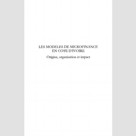Les modèles de microfinance en côte d'ivoire