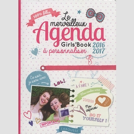 Merveilleux agenda girls book 2016-2017
