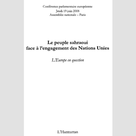 Le peuple sahraoui face à l'engagement des nations unies