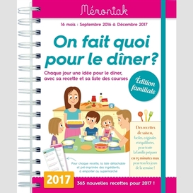 On fait quoi pour le diner 2016-2017