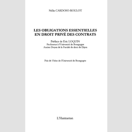 Les obligations essentielles en droit privé des contrats