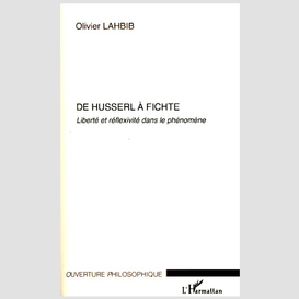 De husserl à fichte