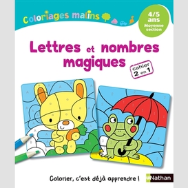 Lettres et nombres magiques 4/5 ans