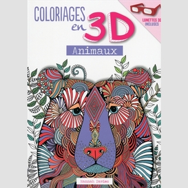Coloriages en 3d -animaux +lunettes 3d