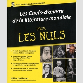 Chefs-d'oeuvres litterature mondiale