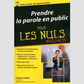 Prendre la parole en public