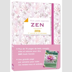 Mon petit agenda zen 2016