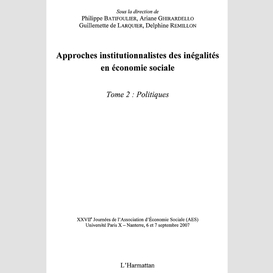 Approches institutionnalistes des inégalités en économie sociale