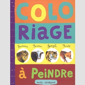 Coloriage a peindre la savane la ferme