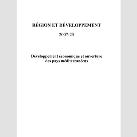 Développement économique et ouverture des pays méditerranéens