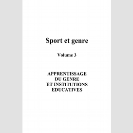 Sport et genre (volume 3)