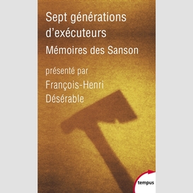 Sept generations d'executeurs (sanson)