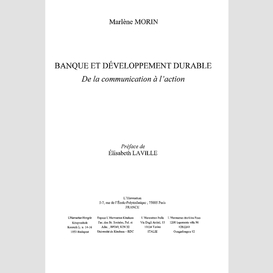 Banque et développement durable