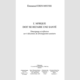 L'afrique doit se refaire une santé