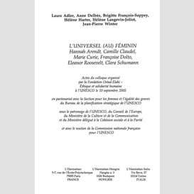 L'universel (au) féminin