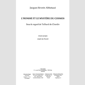 L'homme et le mystère du cosmos