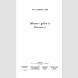 Ethique et pédiatrie