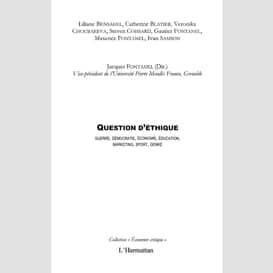 Questions d'éthique