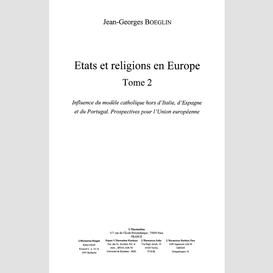 Etats et religions en europe