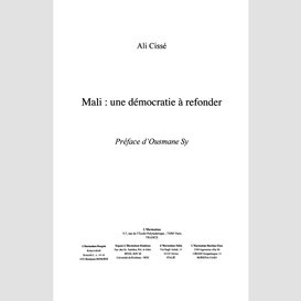 Mali: une démocratie à refonder