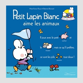 Petit lapin blanc aime les animaux