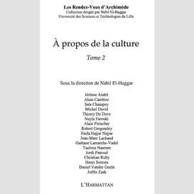 A propos de la culture