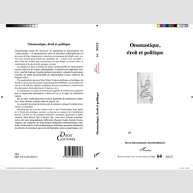 Onomastique, droit et politique