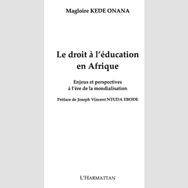 Le droit à l'éducation en afrique