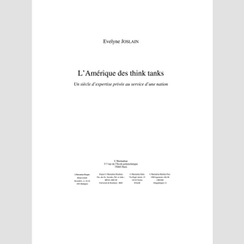 L'amérique des think tanks