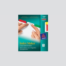 Avery index maker dividers 5 tab 1 set