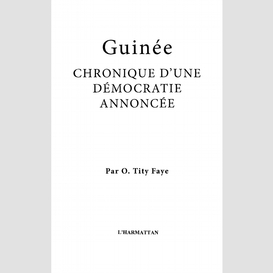 Guinée chronique d'une démocratie annoncée