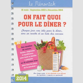 On fait quoi pour le diner  2013-2014