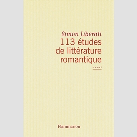 113 etudes de literature romantique
