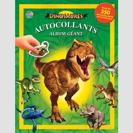 Dinosaures autocollants album geant
